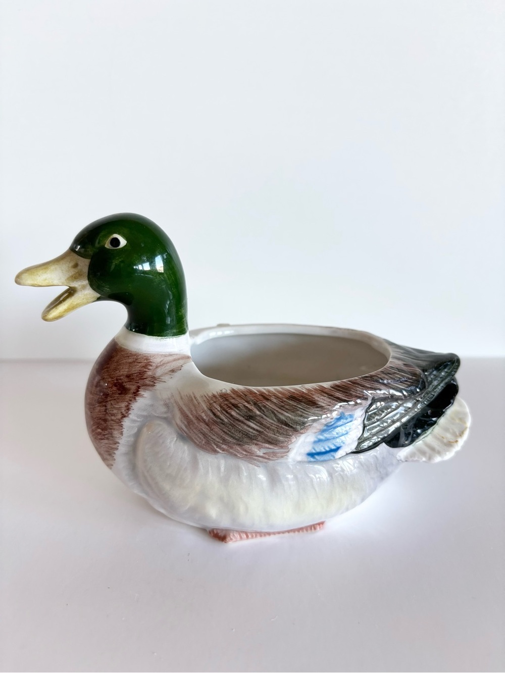 Vintage Otagiri Mallard Duck Ceramic Pitcher